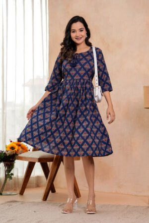 round neck dori midi dress
